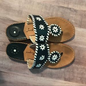 Navy Jack Rodgers sandals size 3